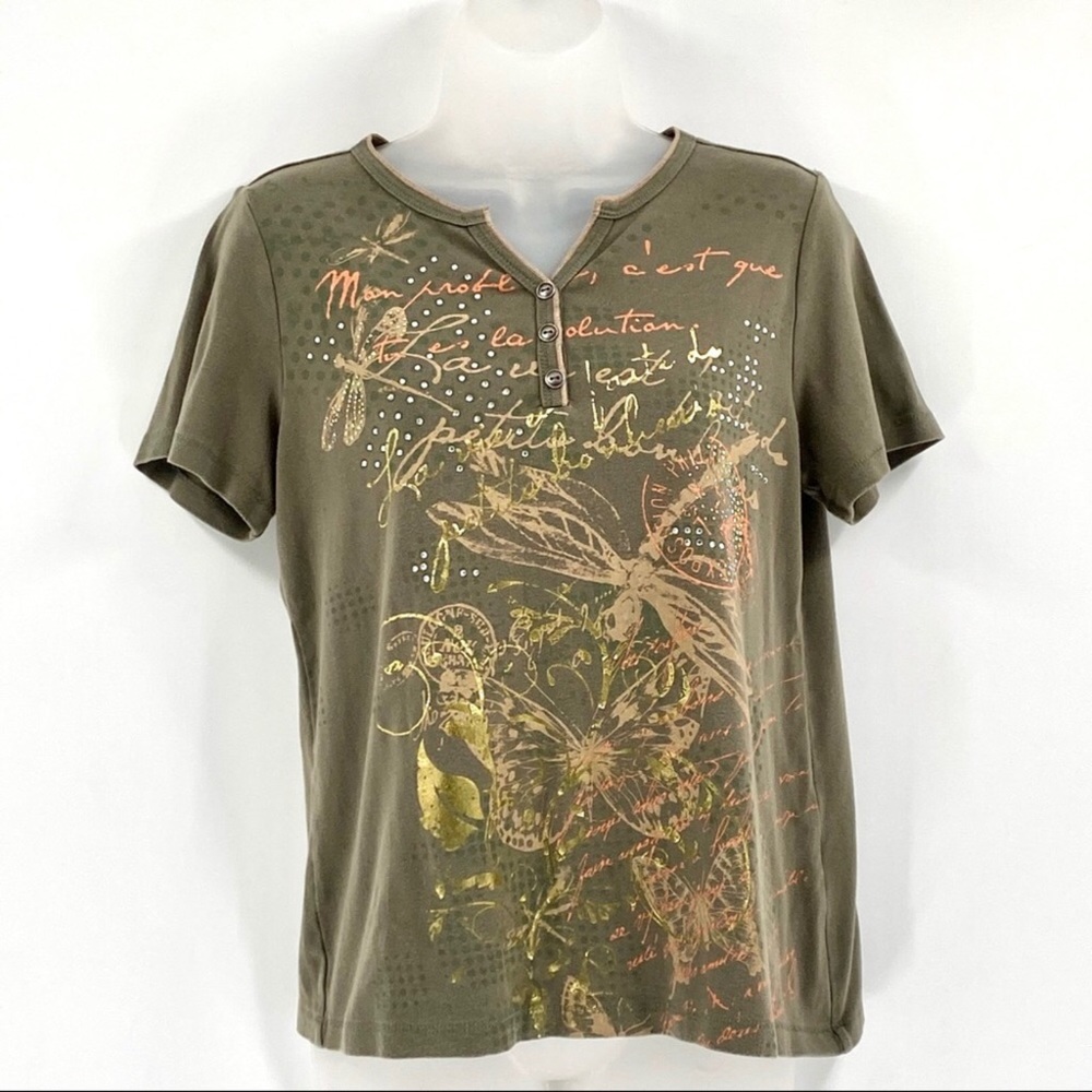 CHRISTOPHER & BANKS Petite Graphic TShirt 0088